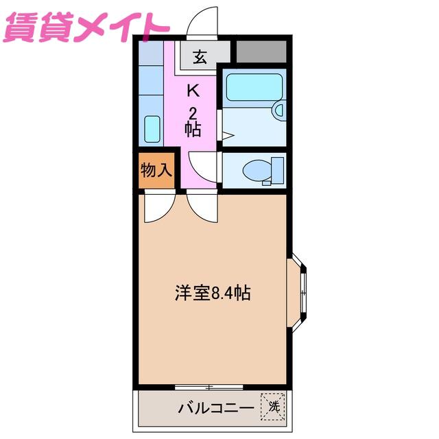 コーポどりーむ(1K/2階)の間取り写真