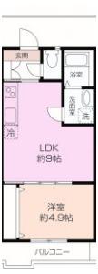 CONFITURE(1LDK/3階)の間取り写真