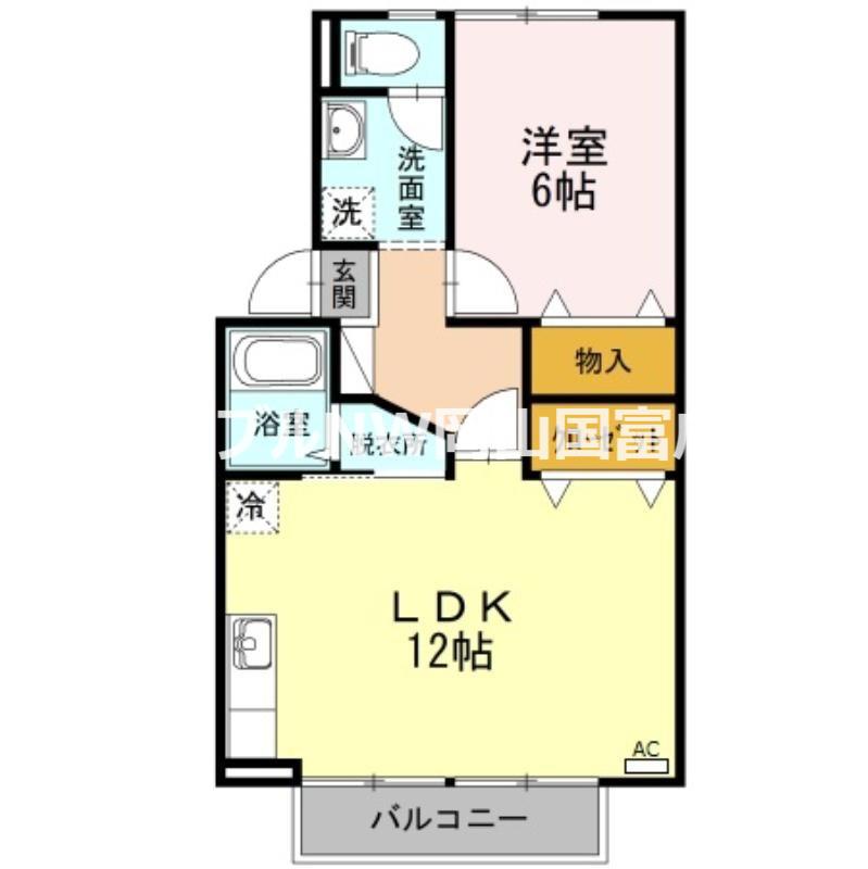 ファミール長尾(1LDK/2階)の間取り写真