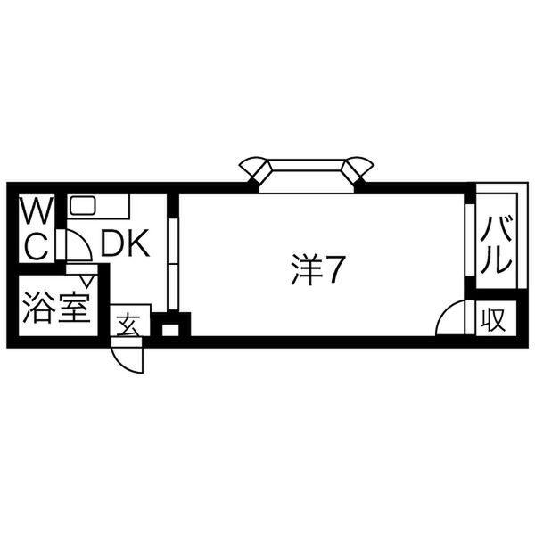 プレアール大池(1K/4階)の間取り写真