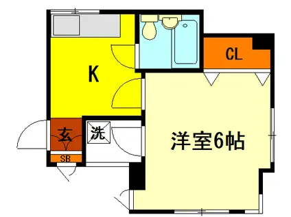 TMビル(1K/4階)の間取り写真