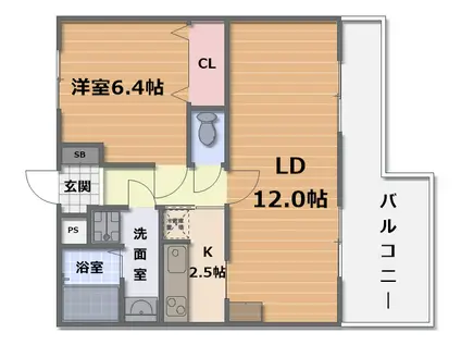 ヴィラステージ松尾(1LDK/1階)の間取り写真
