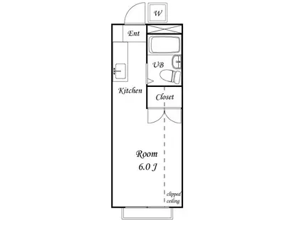 コタ&モクハウス(ワンルーム/2階)の間取り写真