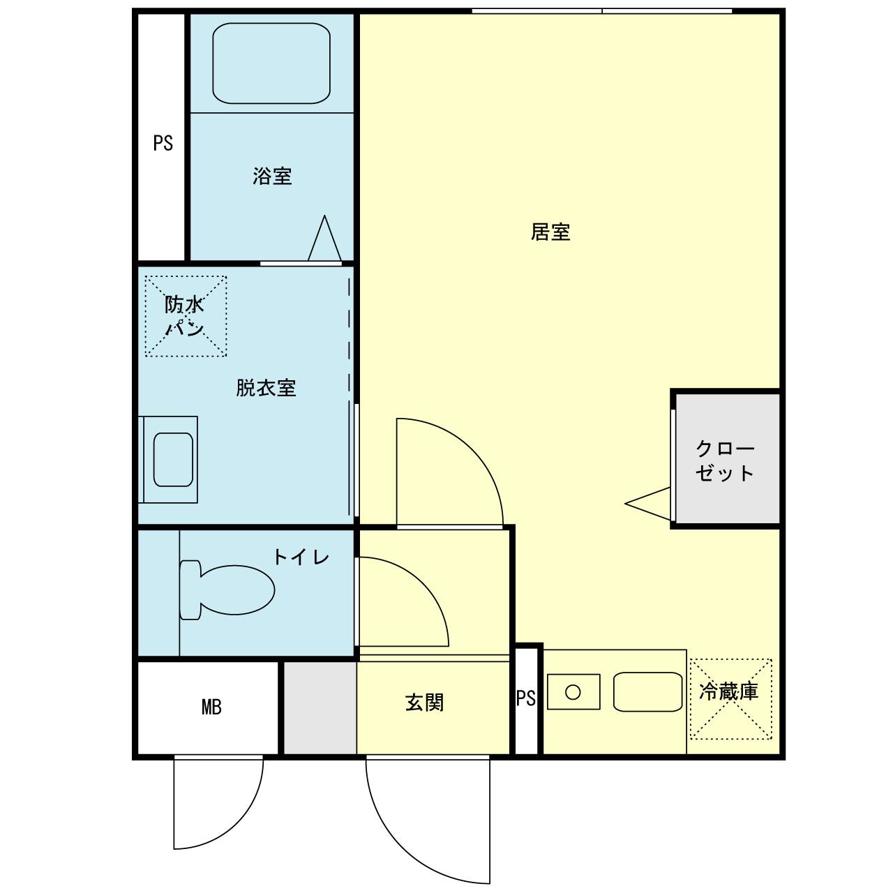CROSS ROAD渋谷神山町(ワンルーム/3階)の間取り写真