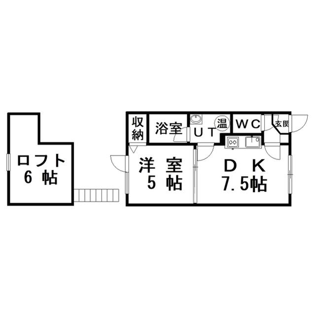 シャルマンBYURBAN(1SDK/2階)の間取り写真