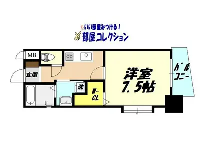 アクシオ片野(1K/11階)の間取り写真