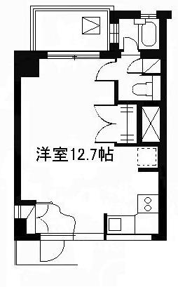 ガレリアM(ワンルーム/4階)の間取り写真