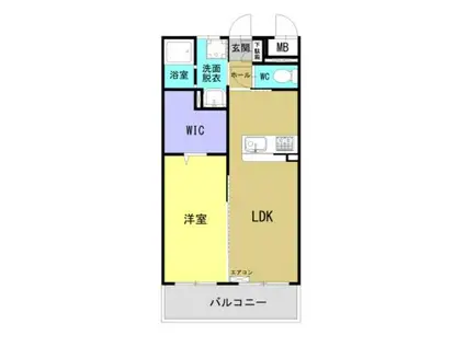日向・永江町1丁目マンション(1LDK/2階)の間取り写真