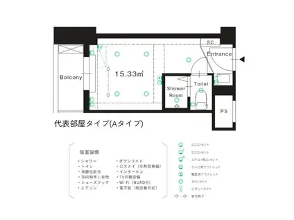WELL-BLEND蒲田(ワンルーム/10階)の間取り写真