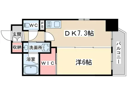 エステムコート新梅田(1DK/2階)の間取り写真