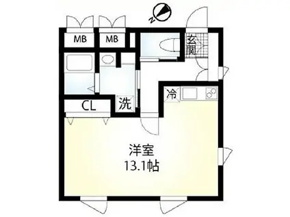 HISUI APARTMENT ヒスイアパートメント(ワンルーム/3階)の間取り写真