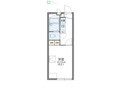 レオパレスシモジン(1K/2階)の間取り写真