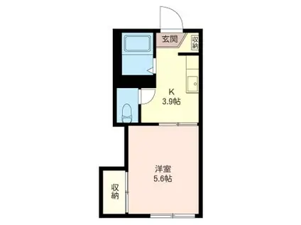 BONOMO-HOUSE(1K/1階)の間取り写真