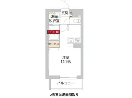 CAMPAGNA 豊田(ワンルーム/5階)の間取り写真