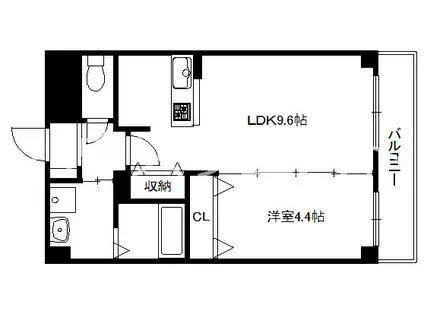 ユアステージ(1LDK/2階)の間取り写真