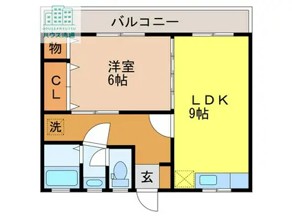 白木荘(1LDK/3階)の間取り写真