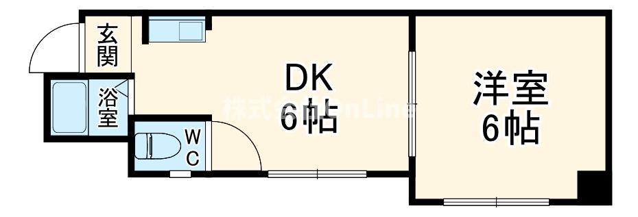 シャトーユキ(1LDK/1階)の間取り写真