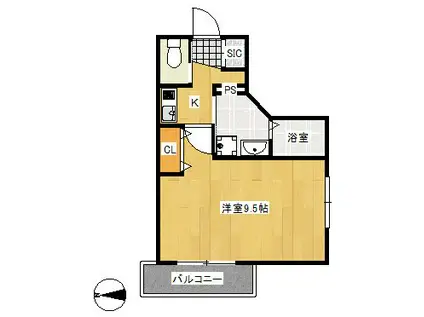 YAMASHO23(1K/5階)の間取り写真