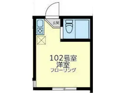 ユナイト片倉べレ二―チェ(ワンルーム/1階)の間取り写真