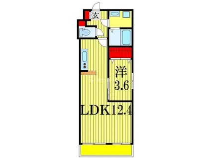 シンシア三番館(1LDK/1階)の間取り写真