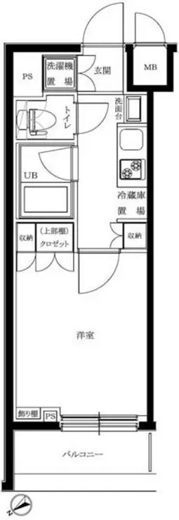 ルーブル仲六郷弐番館 3階階 間取り