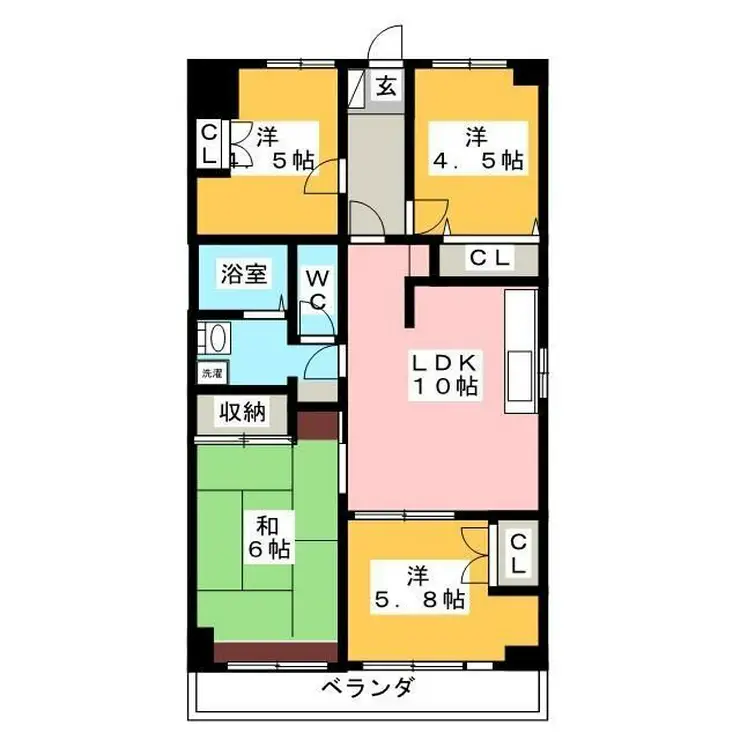 サンライト南浦和2番館 5階階 間取り