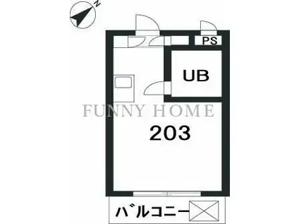 ユースフル千歳船橋(ワンルーム/2階)の間取り写真