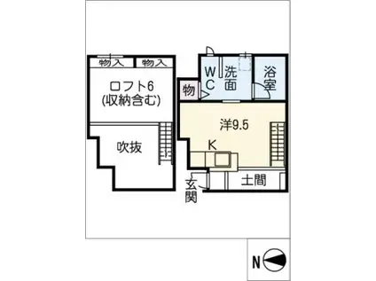 ESPRESSO(ワンルーム/1階)の間取り写真