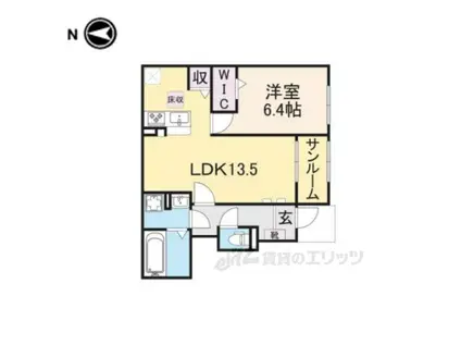 カーサリンドペロー1(1LDK/1階)の間取り写真