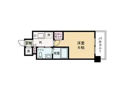 エスリード京橋ノースプレイス(1K/5階)の間取り写真