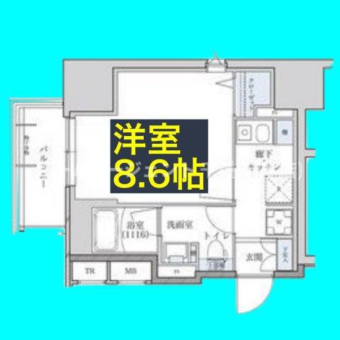 パークアクシス新栄(1K/2階)の間取り写真