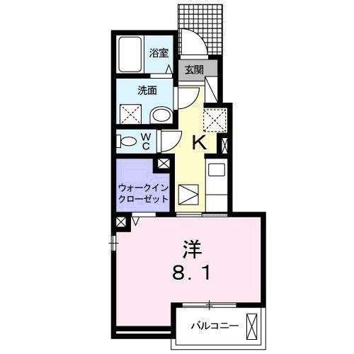 フレッシ メゾン(1K/1階)の間取り写真