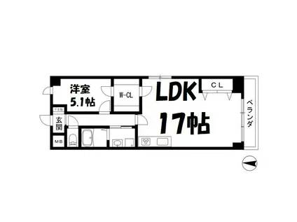 THE SENGEN TERRACE(1LDK/2階)の間取り写真