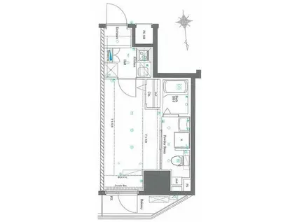 AZEST西川口(1K/2階)の間取り写真