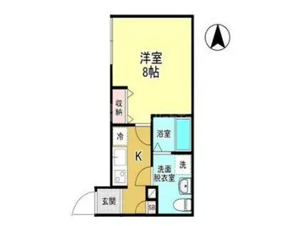 SEMPLICEときわ台(1K/3階)の間取り写真