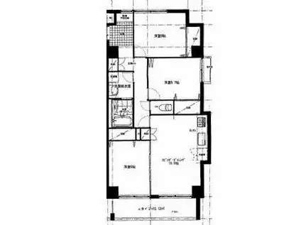 アーバンスクエアIII(3LDK/4階)の間取り写真