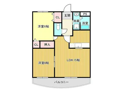 ベレーザII(2LDK/2階)の間取り写真