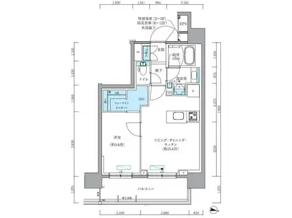パークアクシス新大橋(1SLDK/10階)の間取り写真