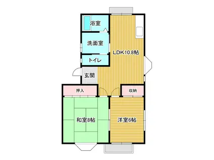 ハイツサンライトII(2LDK/1階)の間取り写真