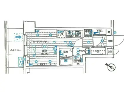 ル・リオン大塚(ワンルーム/2階)の間取り写真