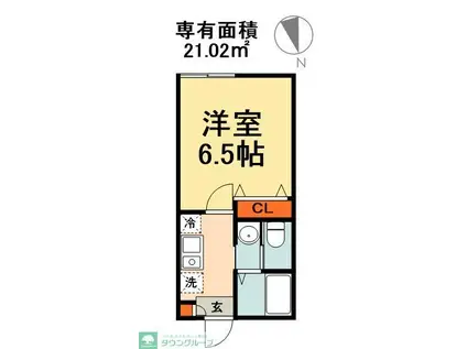 幕張町共同(1K/1階)の間取り写真