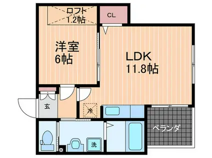 KATAYAMABLDG19(1LDK/13階)の間取り写真