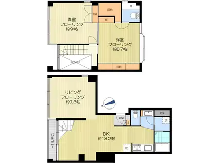 YOKE・V(2LDK/5階)の間取り写真