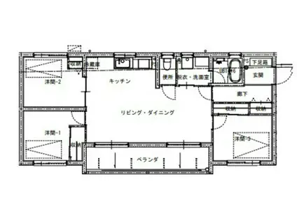 サウスウィンドIII(3LDK/3階)の間取り写真