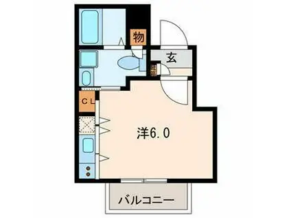 トラウムハウス(1K/2階)の間取り写真