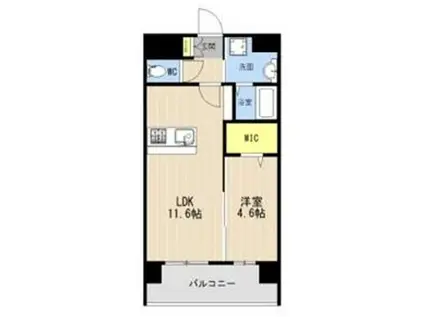 LIBTH菊陽227(1LDK/6階)の間取り写真