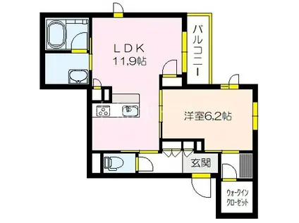 STAR M(1LDK/3階)の間取り写真