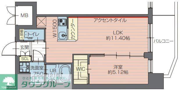 プレジオ川口ASIAN(1LDK/8階)の間取り写真