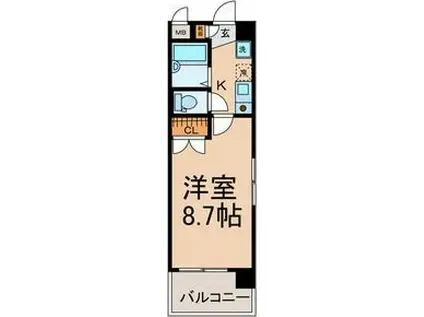 プロビデンス桜山(1K/6階)の間取り写真