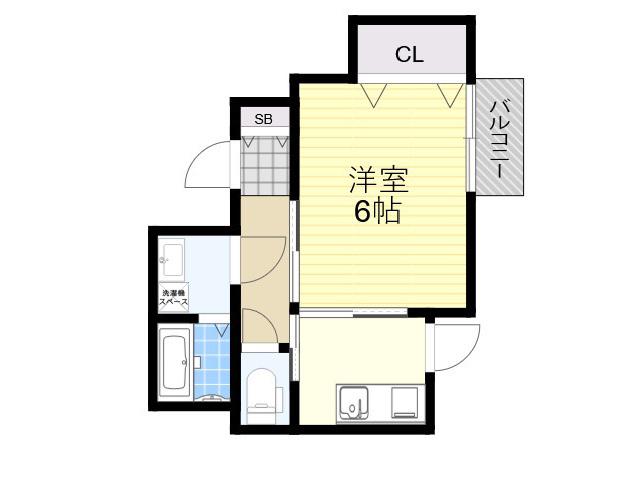 PLACE ONE(1K/3階)の間取り写真